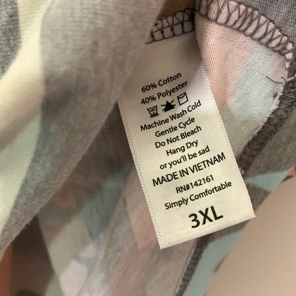 EUC LuLaRoe Randy Shirt 3XL - Picture 3 of 3